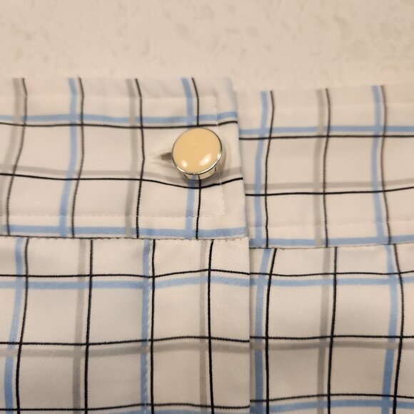 Izod XFG Skort Tennis Golf Active Outdoor Lined Pockets White Black Check Sz 4 - Picture 3 of 11